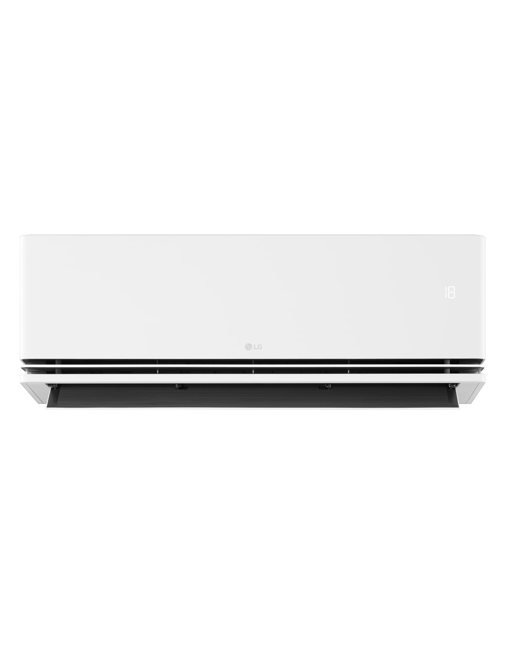 แอร์ LG DUALCOOL AI SAQ11A ด้านล่างขณะเปิดช่องลม